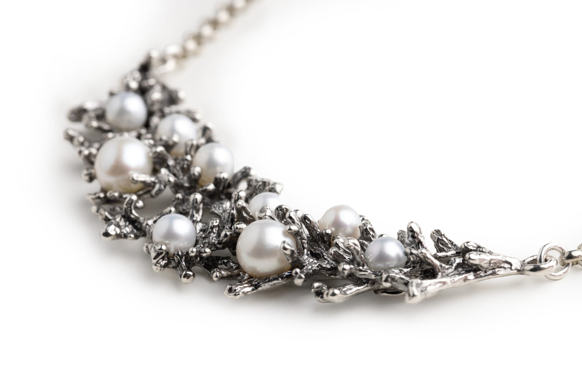 Mini Collier Rami di Perle Nude