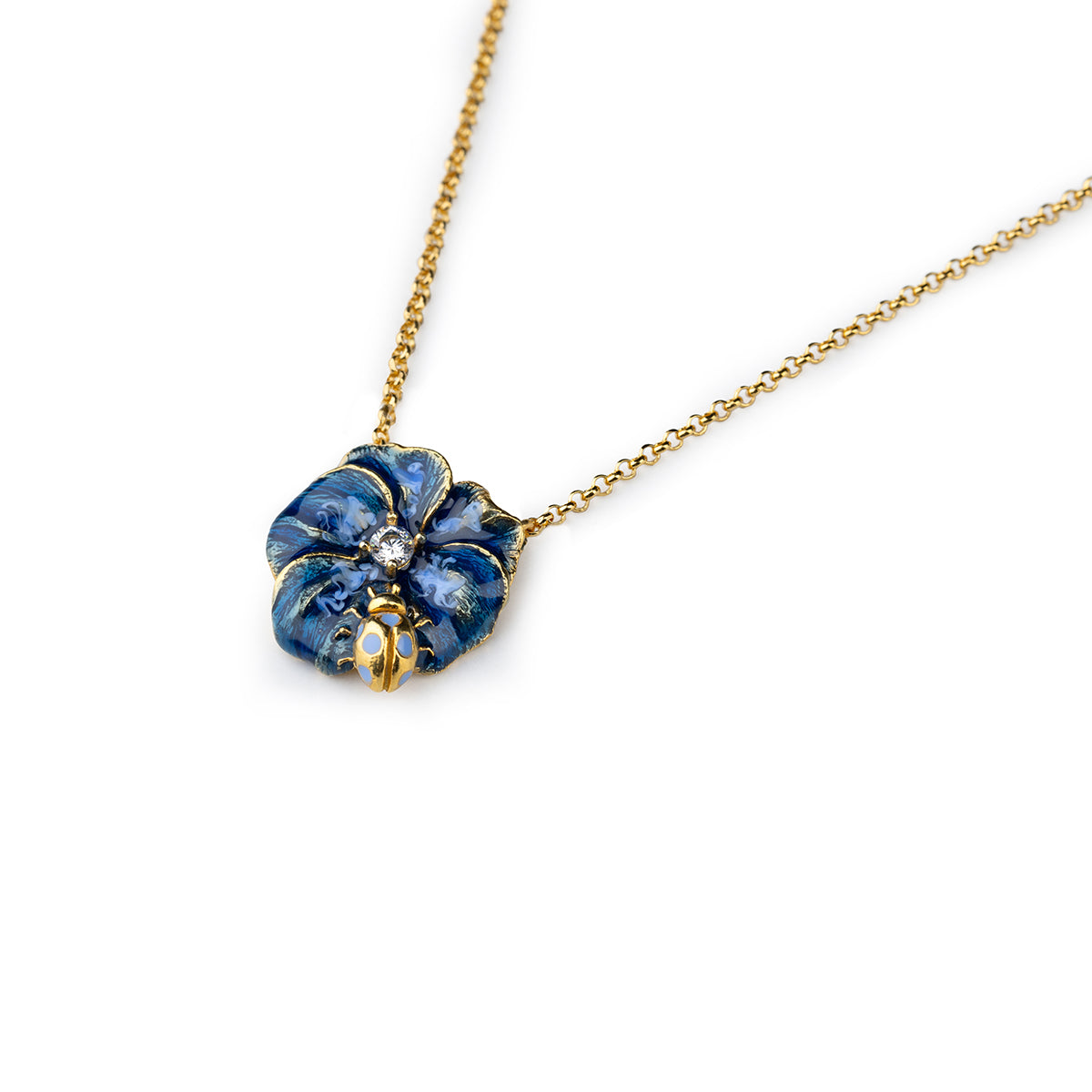 Collana Violetta e Coccinella