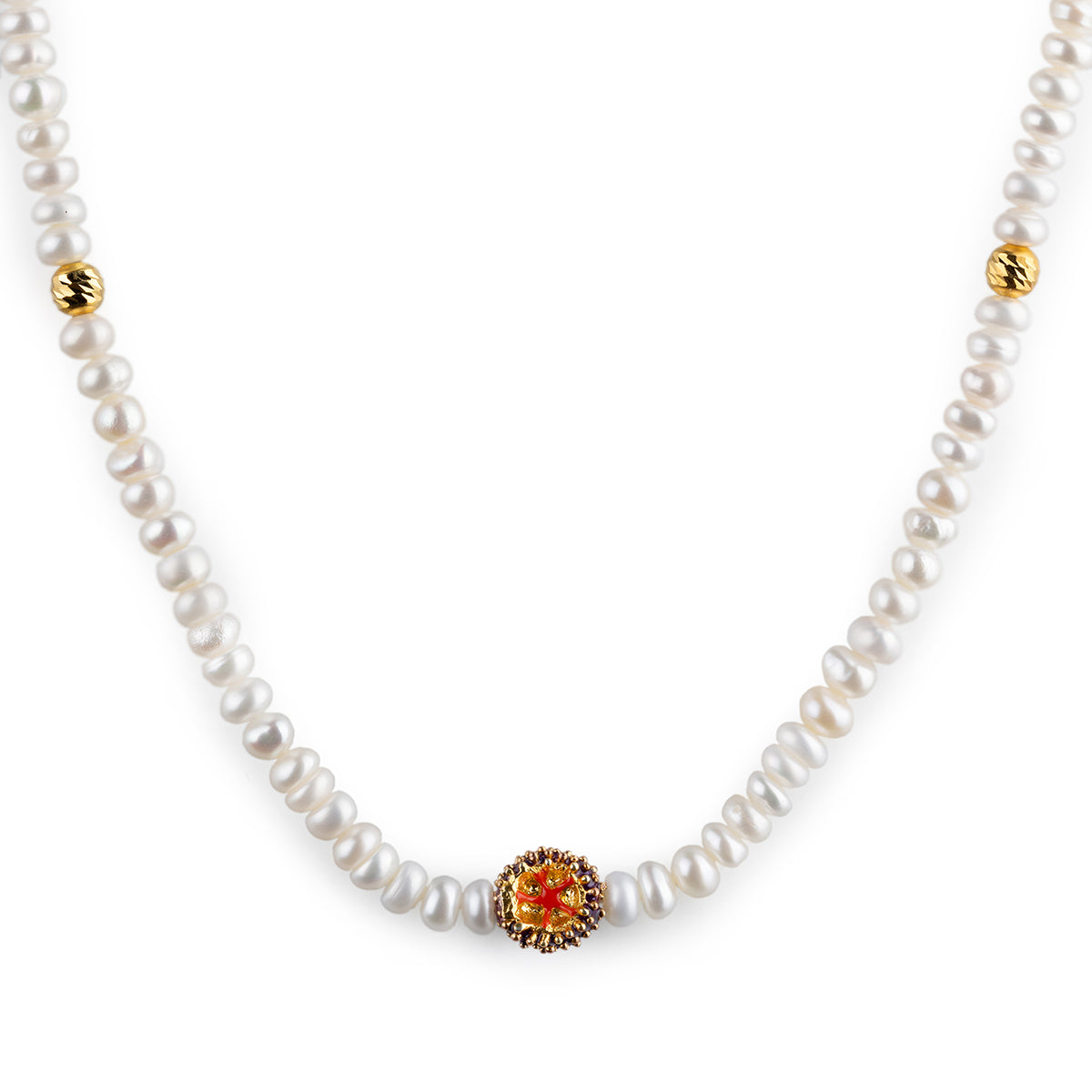 Hedgehog Pearl Necklace