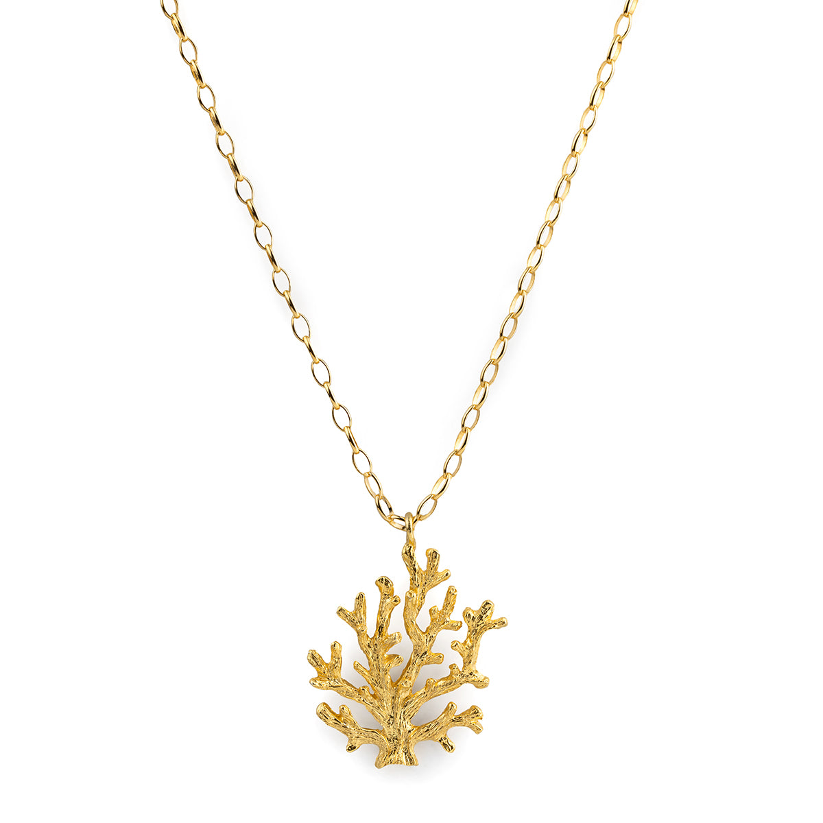 Gold Coral Pendant