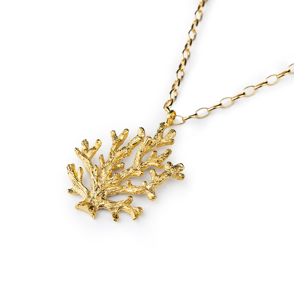 Gold Coral Pendant