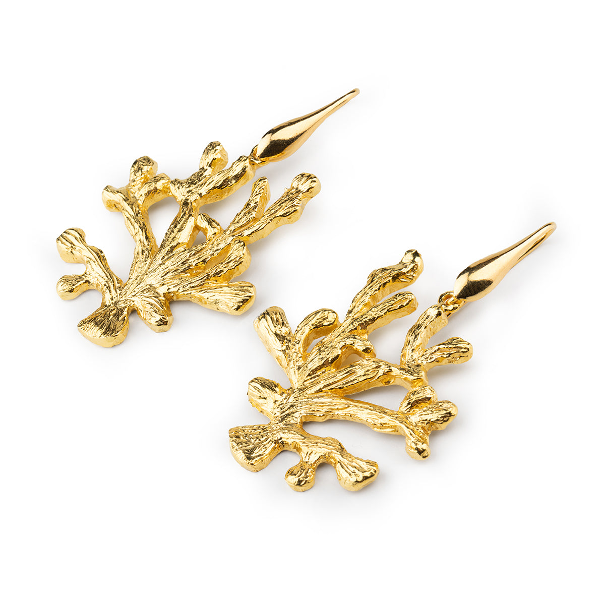 Gold Coral Earrings