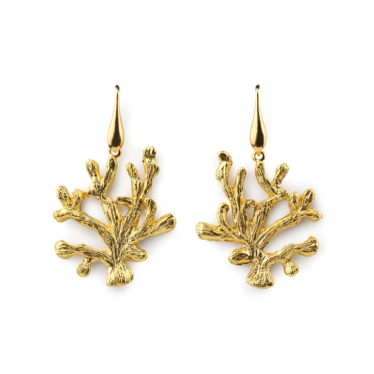 Gold Coral Earrings