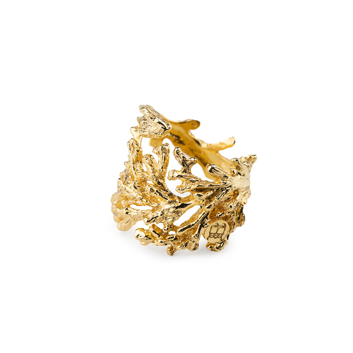 Anello Corallo Gold