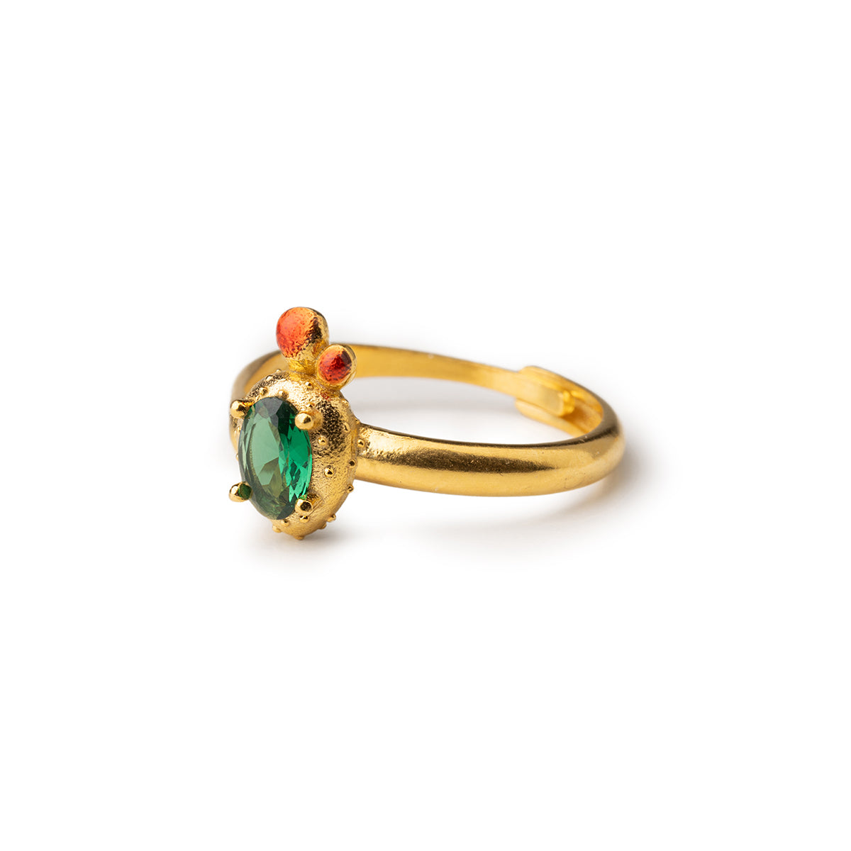 Mini Fig Leaf Gem Ring