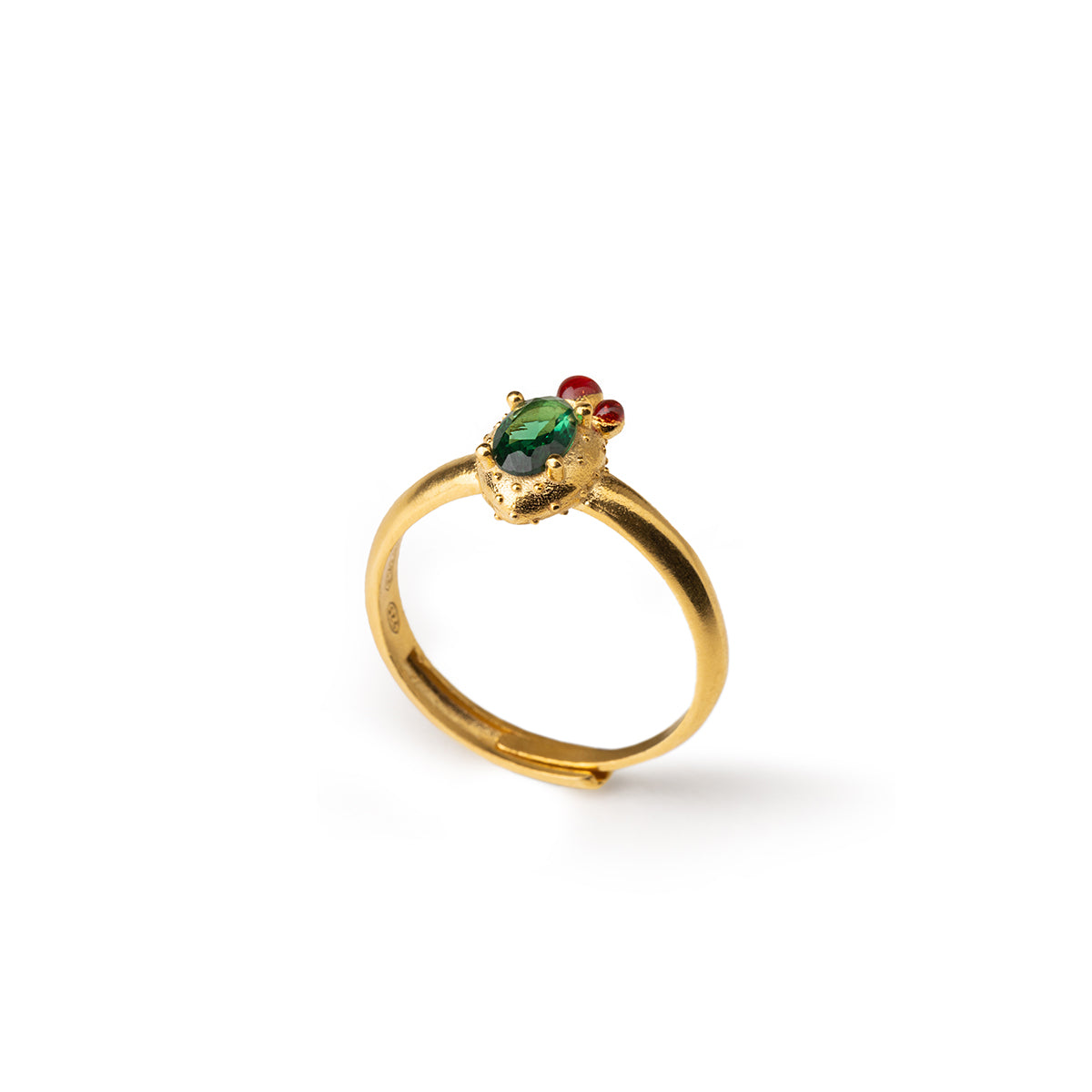 Mini Fig Leaf Gem Ring
