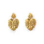 Gold Monstera Earrings