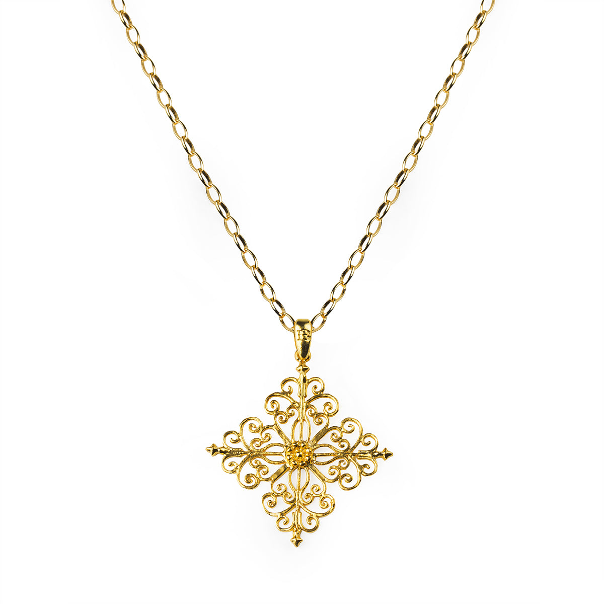 Gold Baroque Pendant