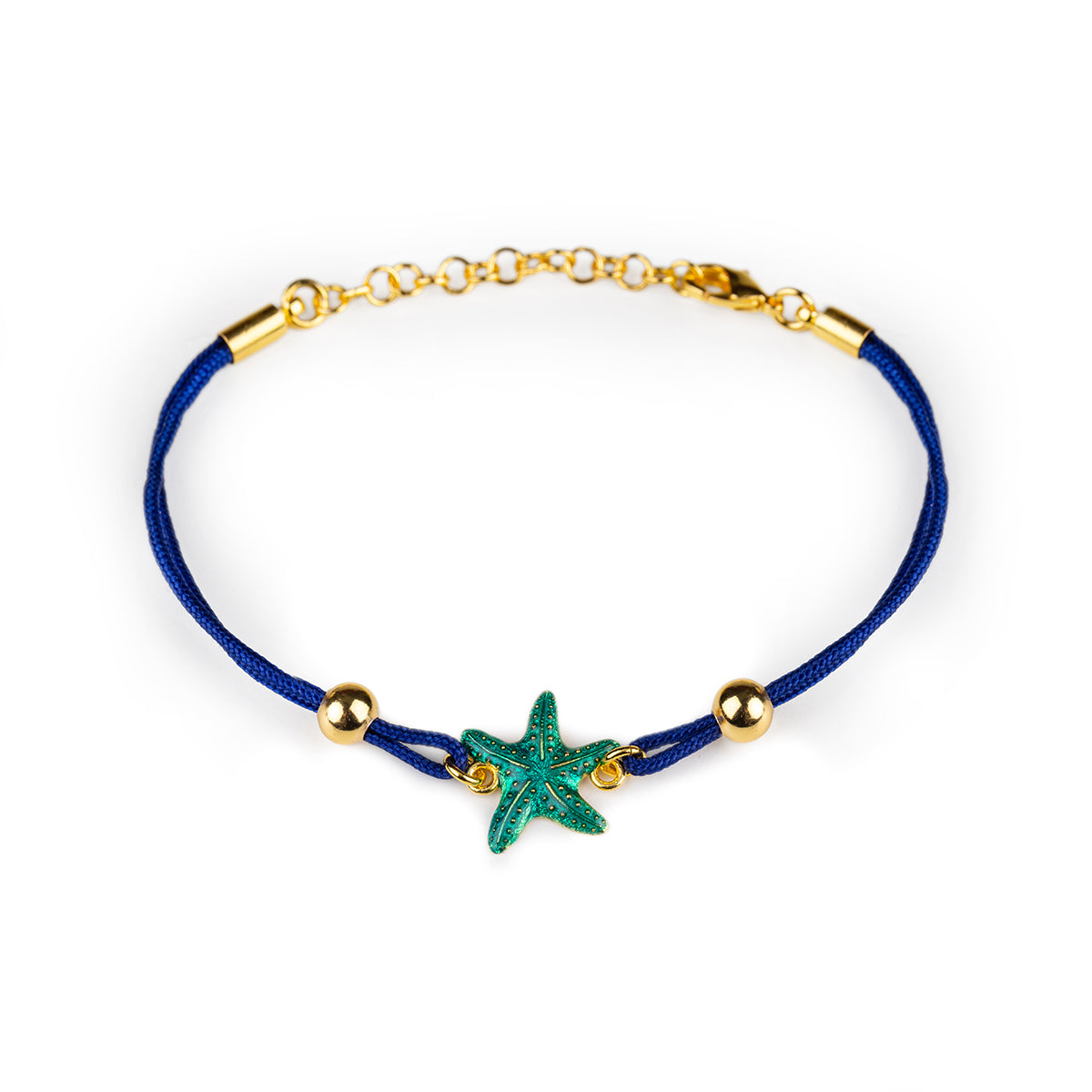 Turquoise Starfish Cord Bracelet