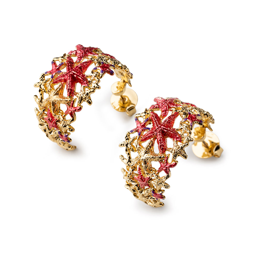Starfish Hoop Earrings