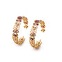 Large Purple Rosette Studs