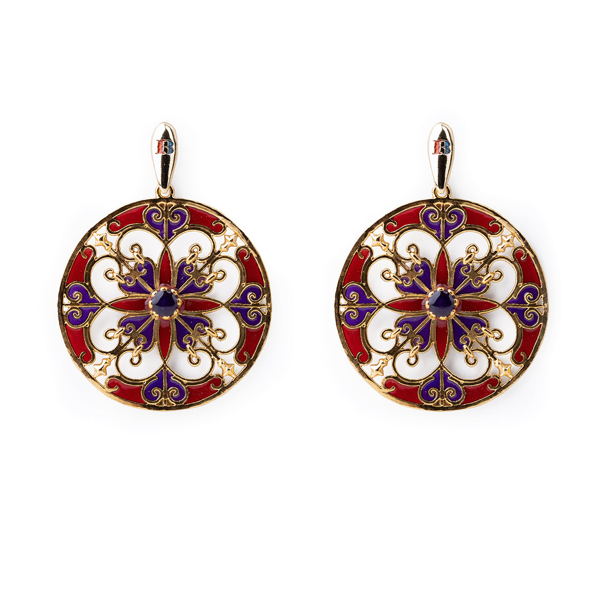 Red Rosone Earrings