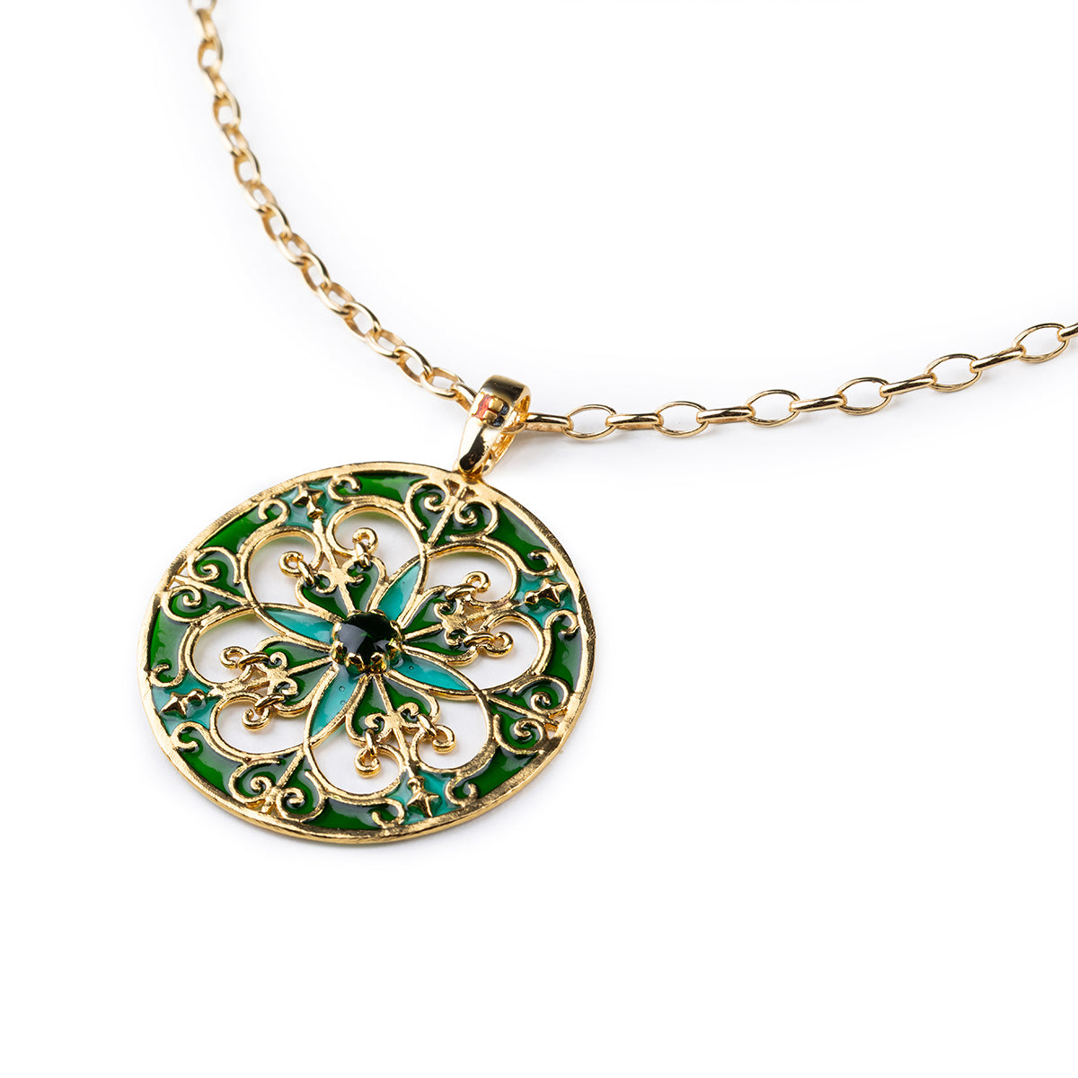 Green Rosone Pendant