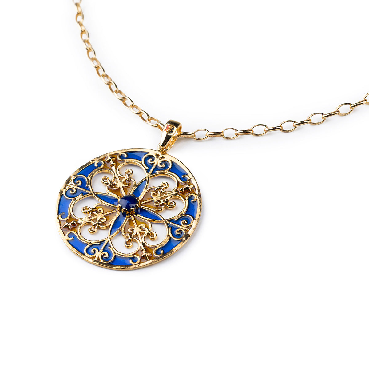 Blue Rosone Pendant