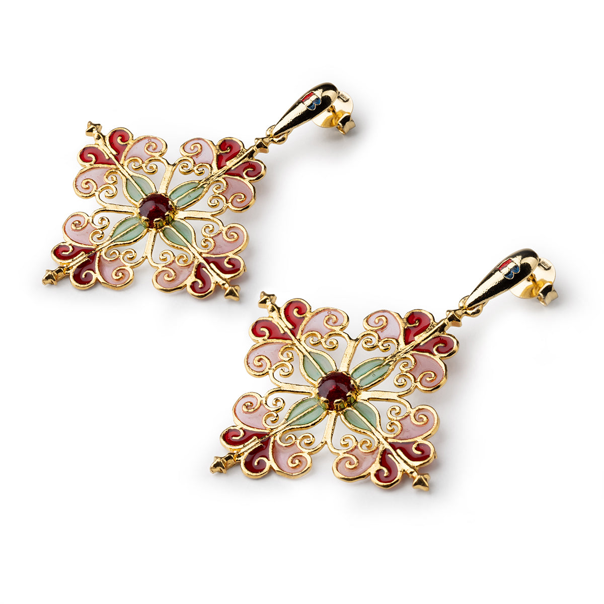 Pink Baroque Earrings