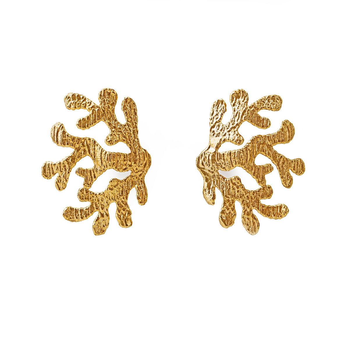 Orecchini Rami Di Corallo Gold