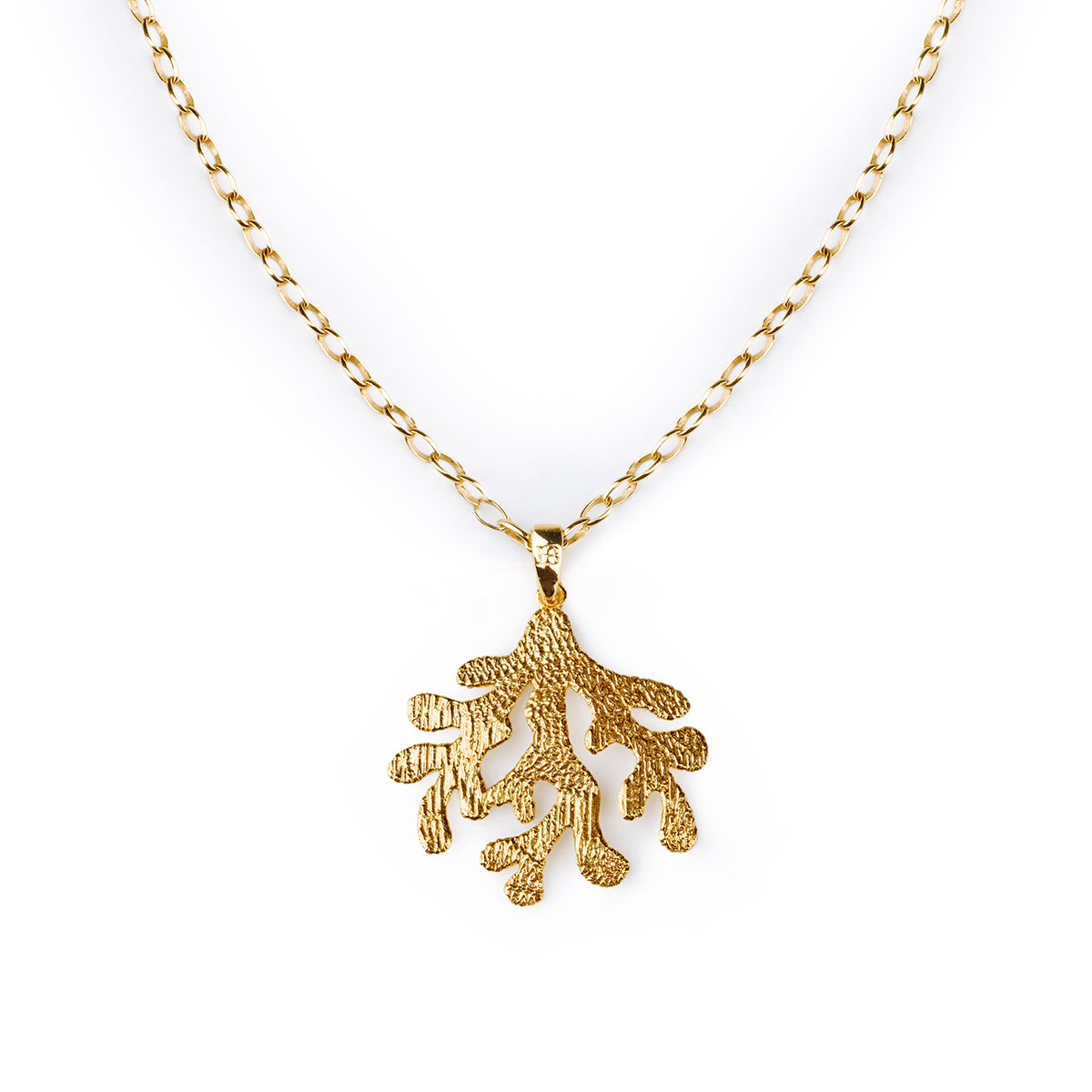 Coral Branches Gold Pendant