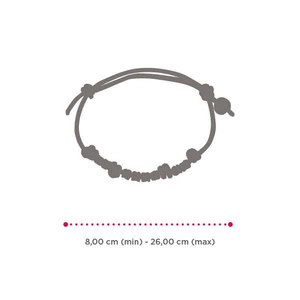 Bracciale Cordino con Pepite vari colori
