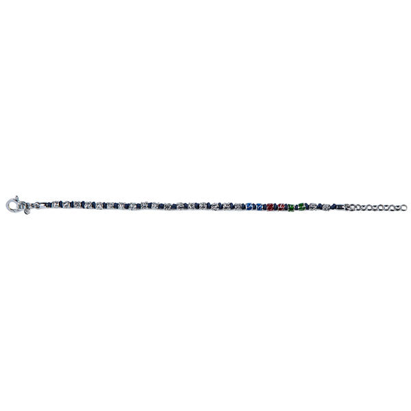 Blue Rhodium Bracelet