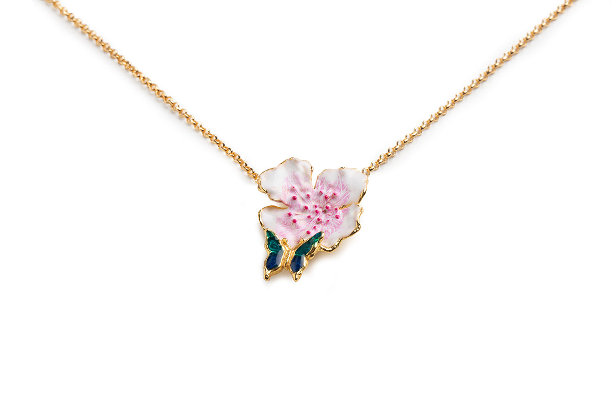 Collana Farfalla/Fiore di Pesco