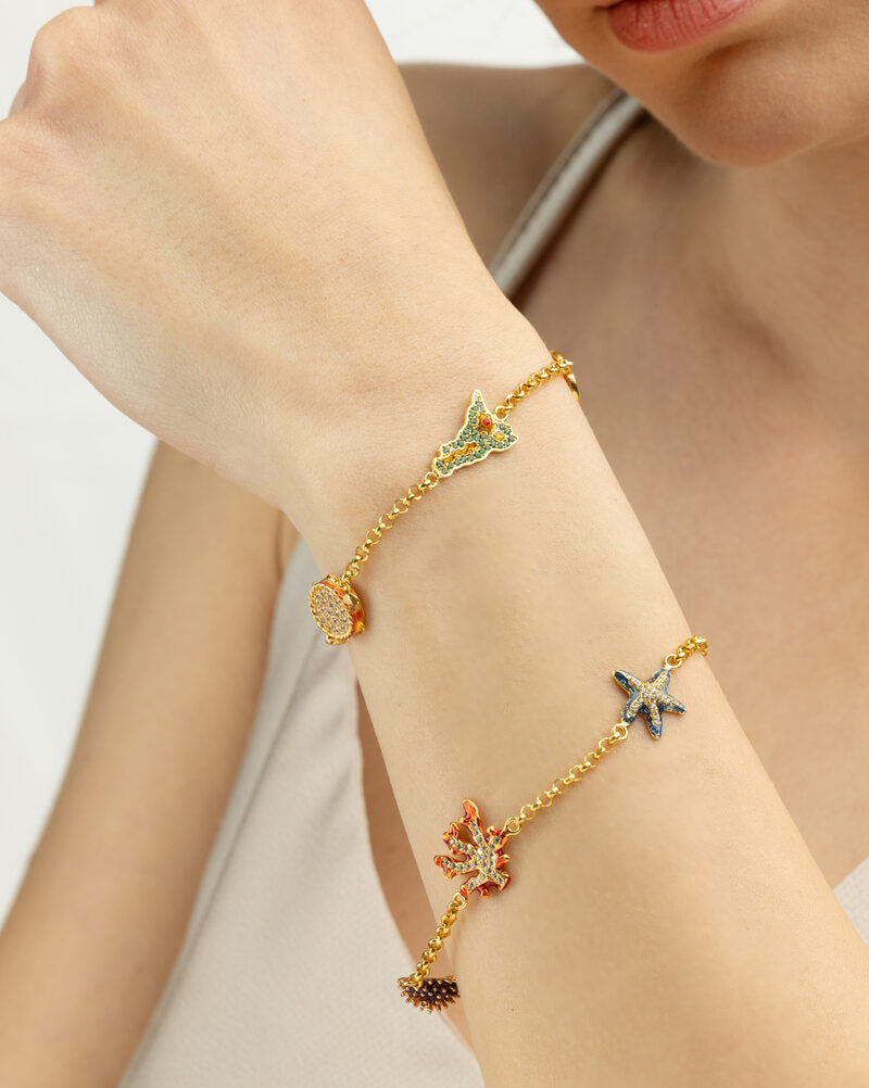 Rolò Bracelet 4 Sea Symbols Lapilli