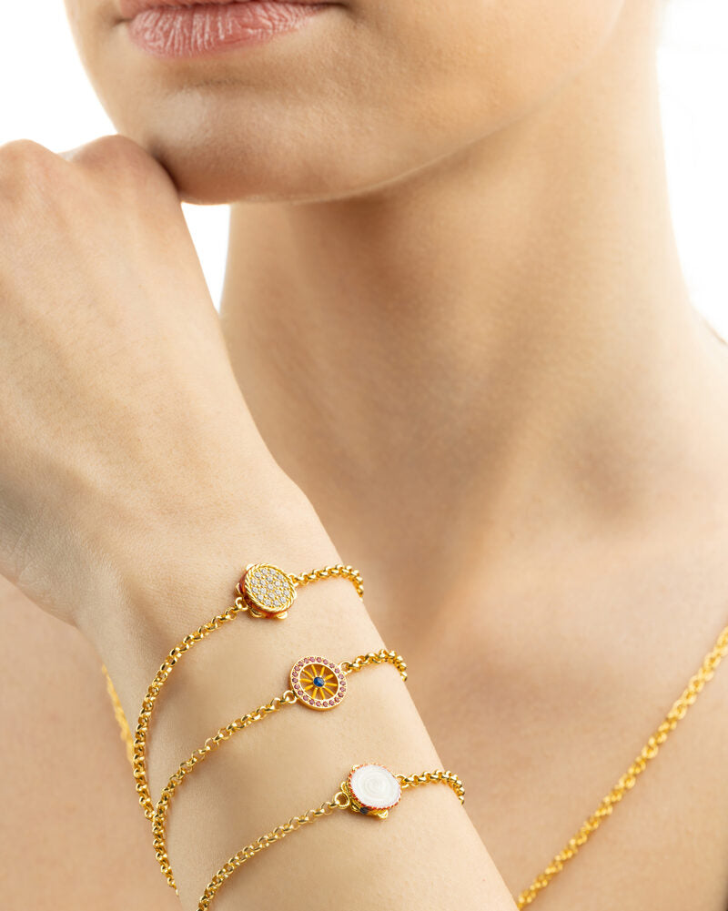 Wheel Lapilli Rolò Bracelet