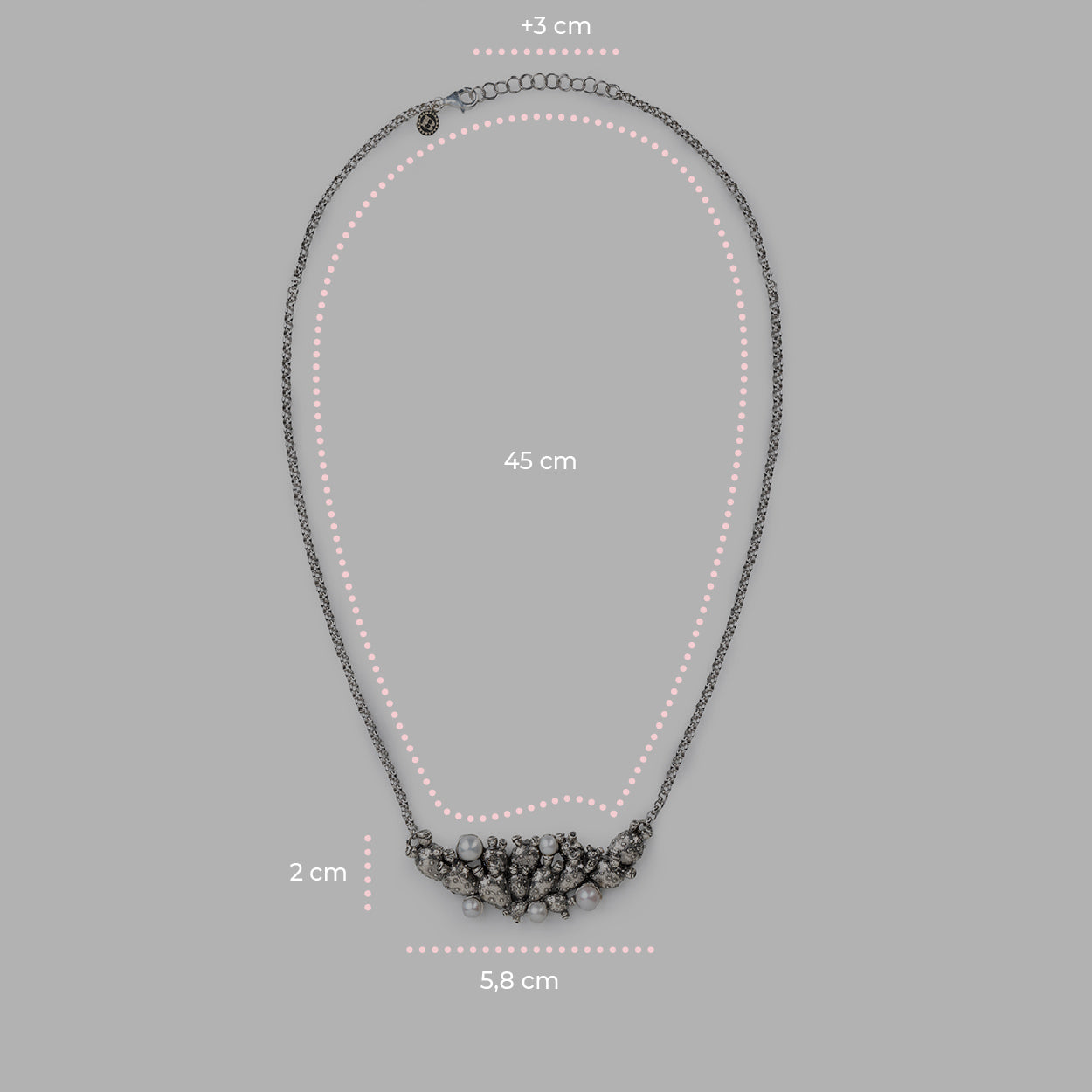Mini Pala Di Fico Pearl Nude Necklace