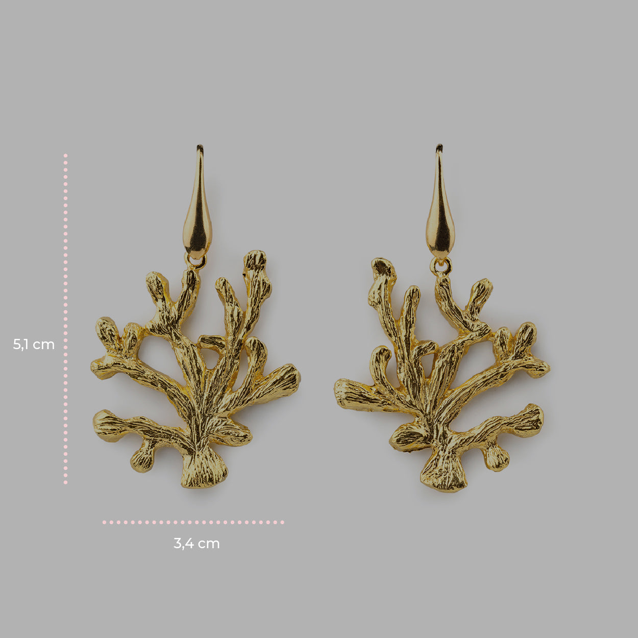 Gold Coral Earrings