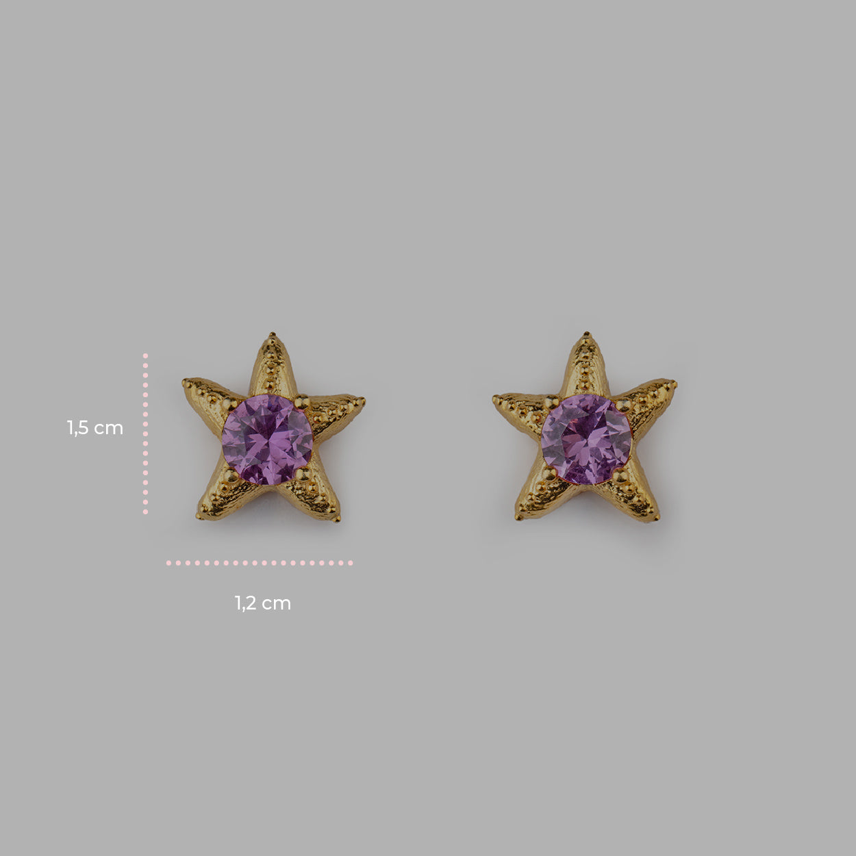 Mini Star Gem Earrings