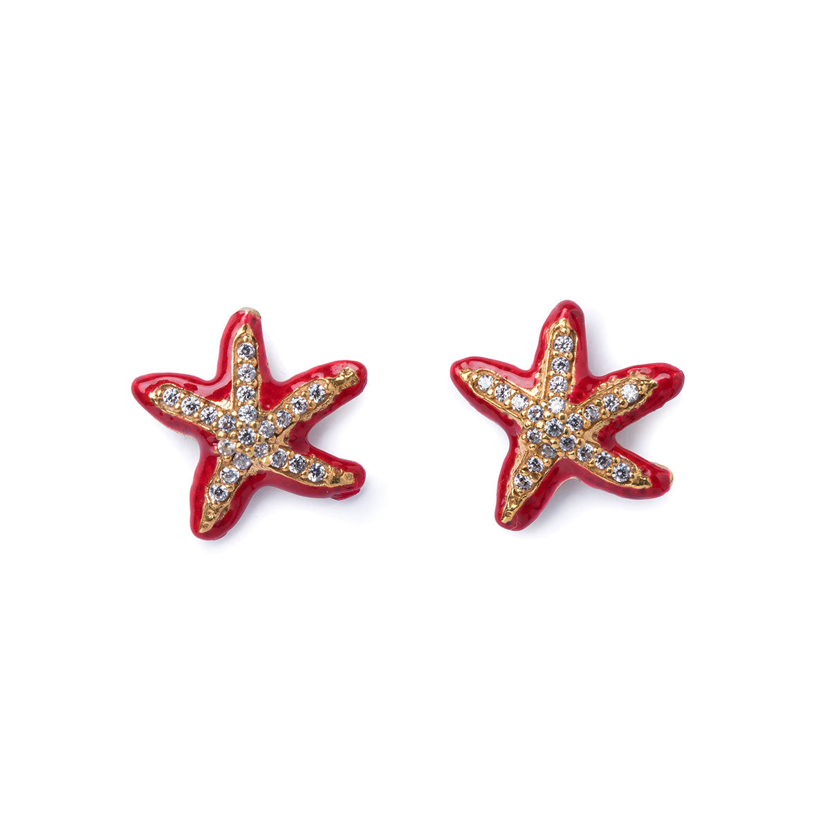 Mini Starfish Lapilli Earrings