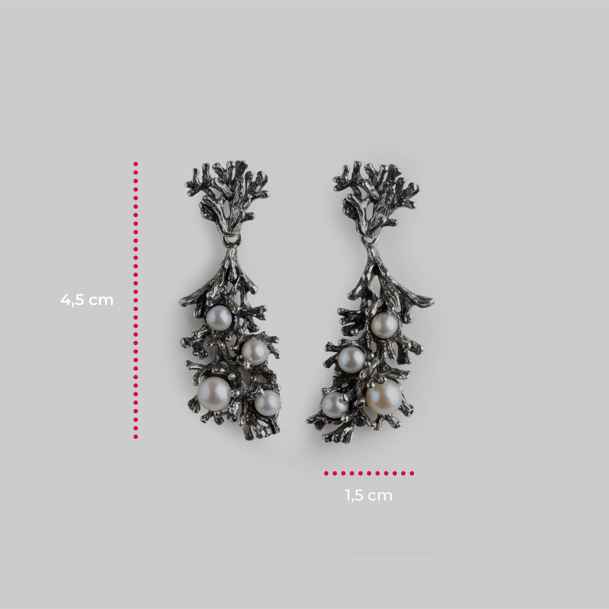 Nude Pearl Branch Earrings