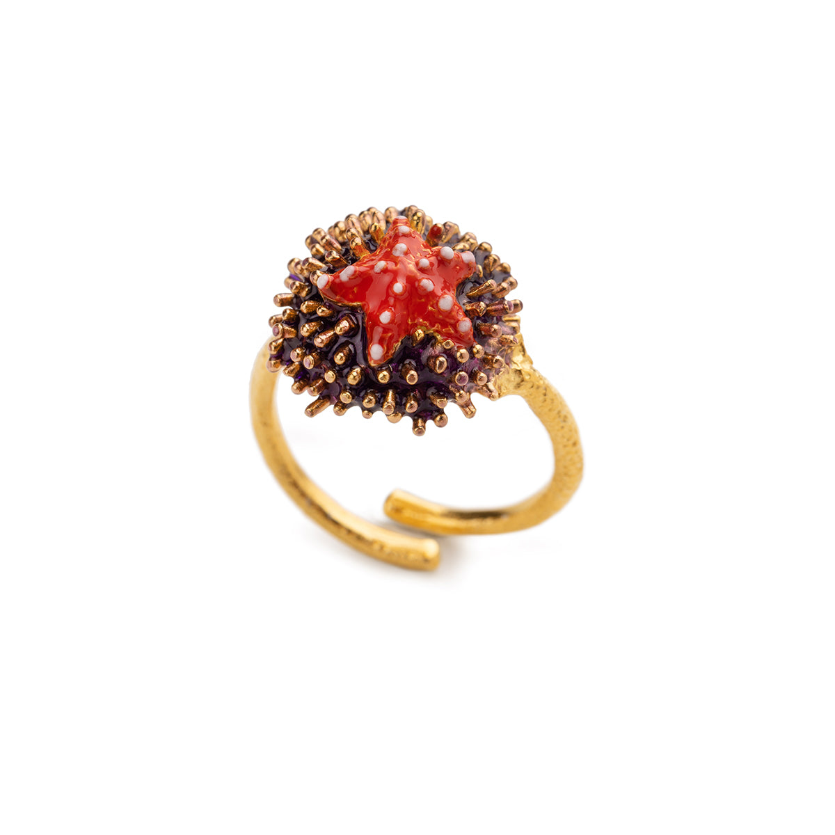 Sea Urchin Spines/Starfish Ring