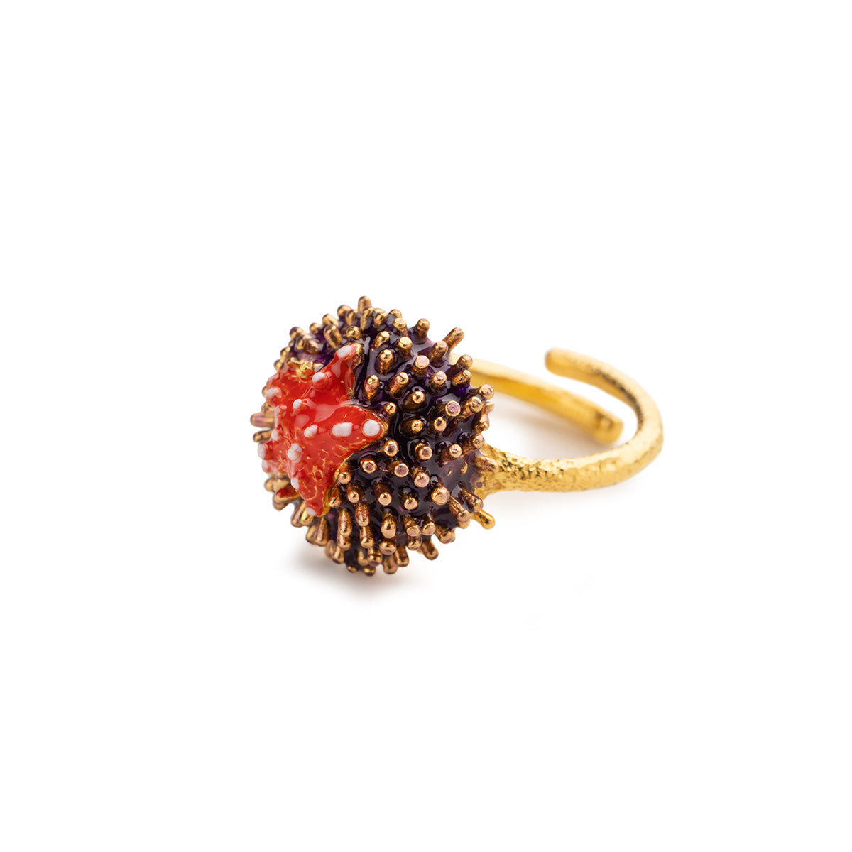 Sea Urchin Spines/Starfish Ring