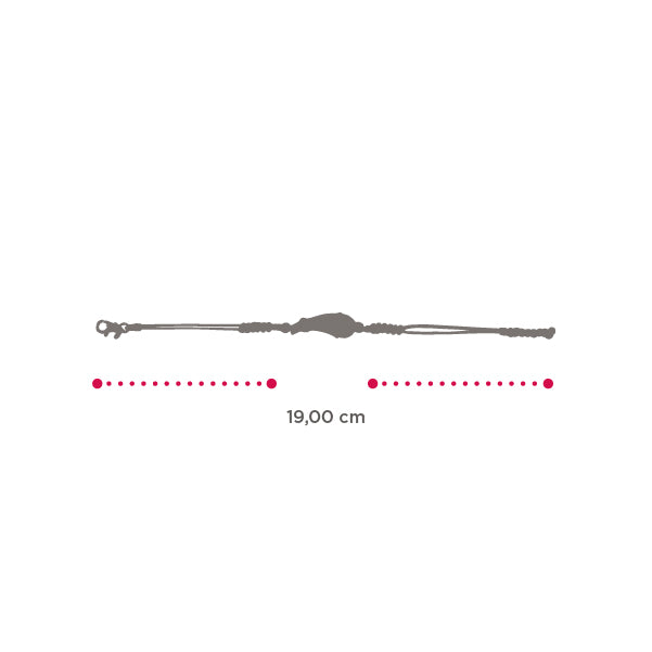 Armband Kreuz-Ass Lavasteine