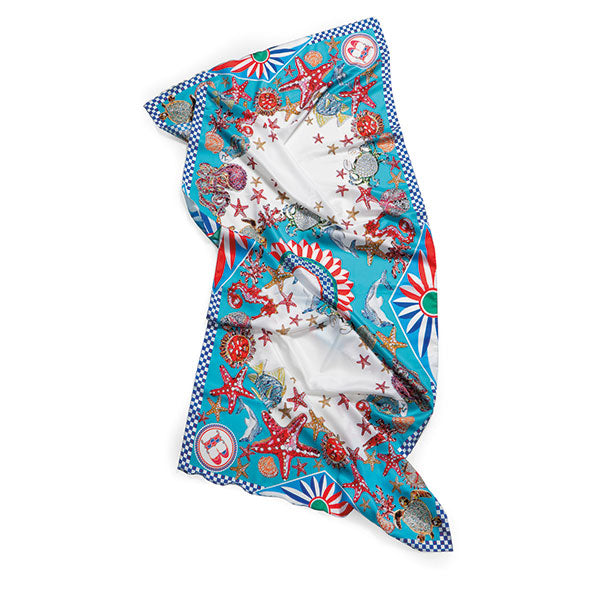 Foulard Seta Acqua Marina