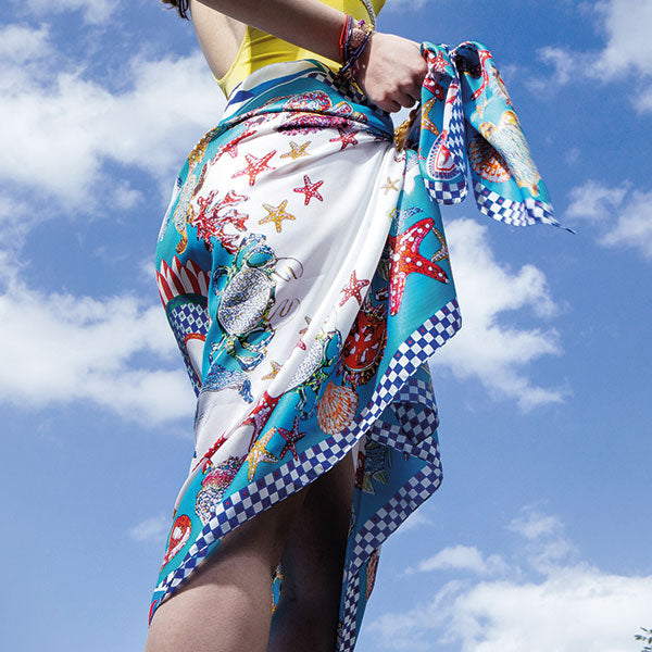 Foulard Seta Acqua Marina
