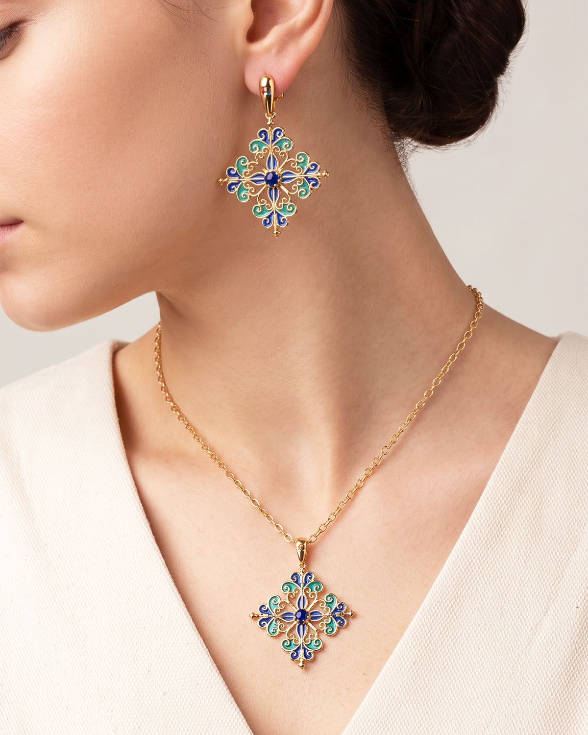 Blue Baroque Pendant