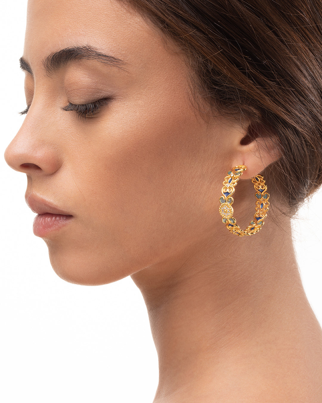 Large Rosette Stud Earrings