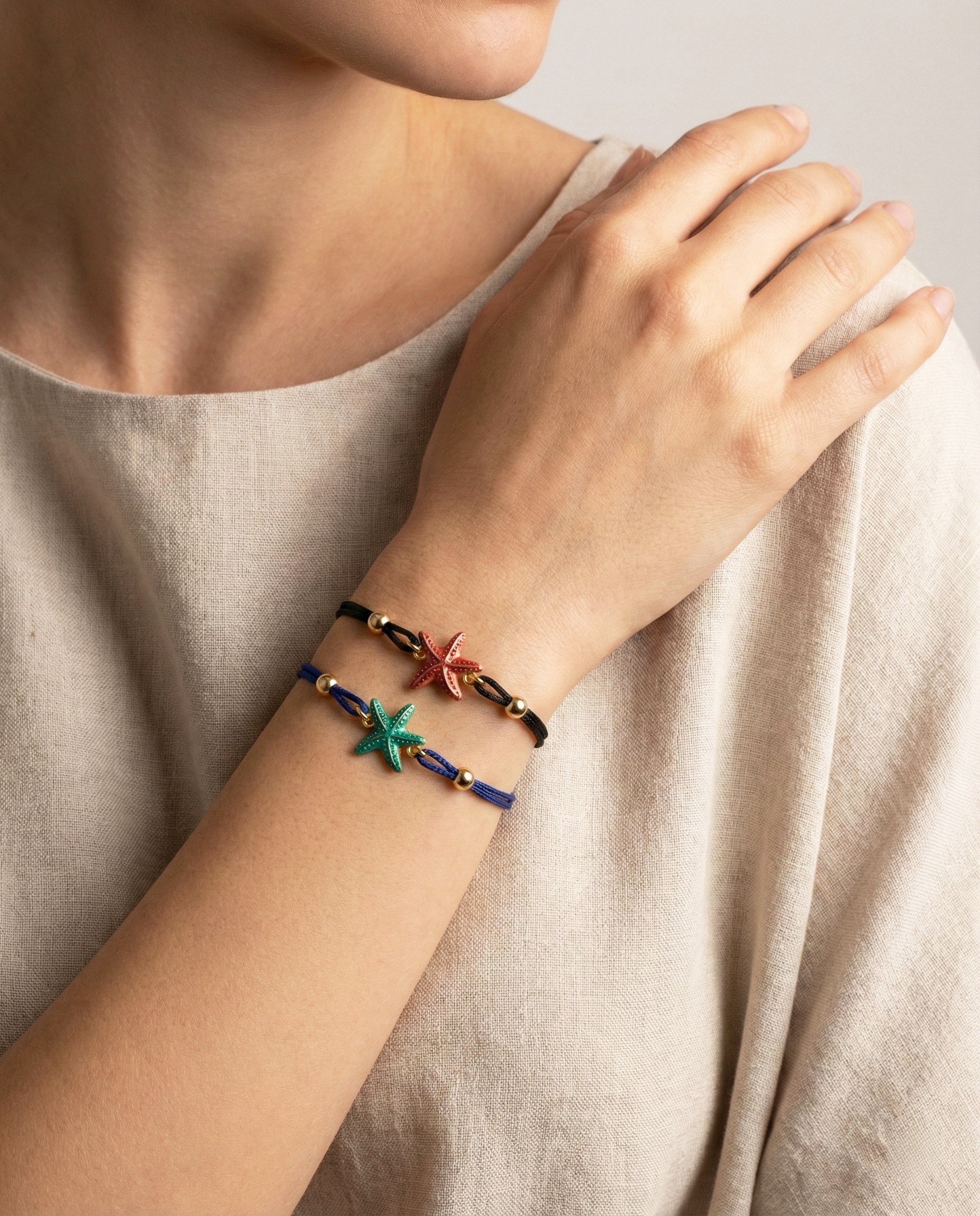 Red Starfish Cord Bracelet