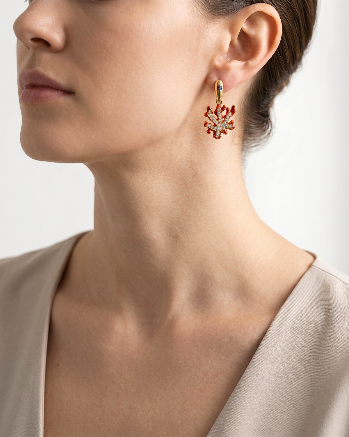 Coral Lapilli Earrings
