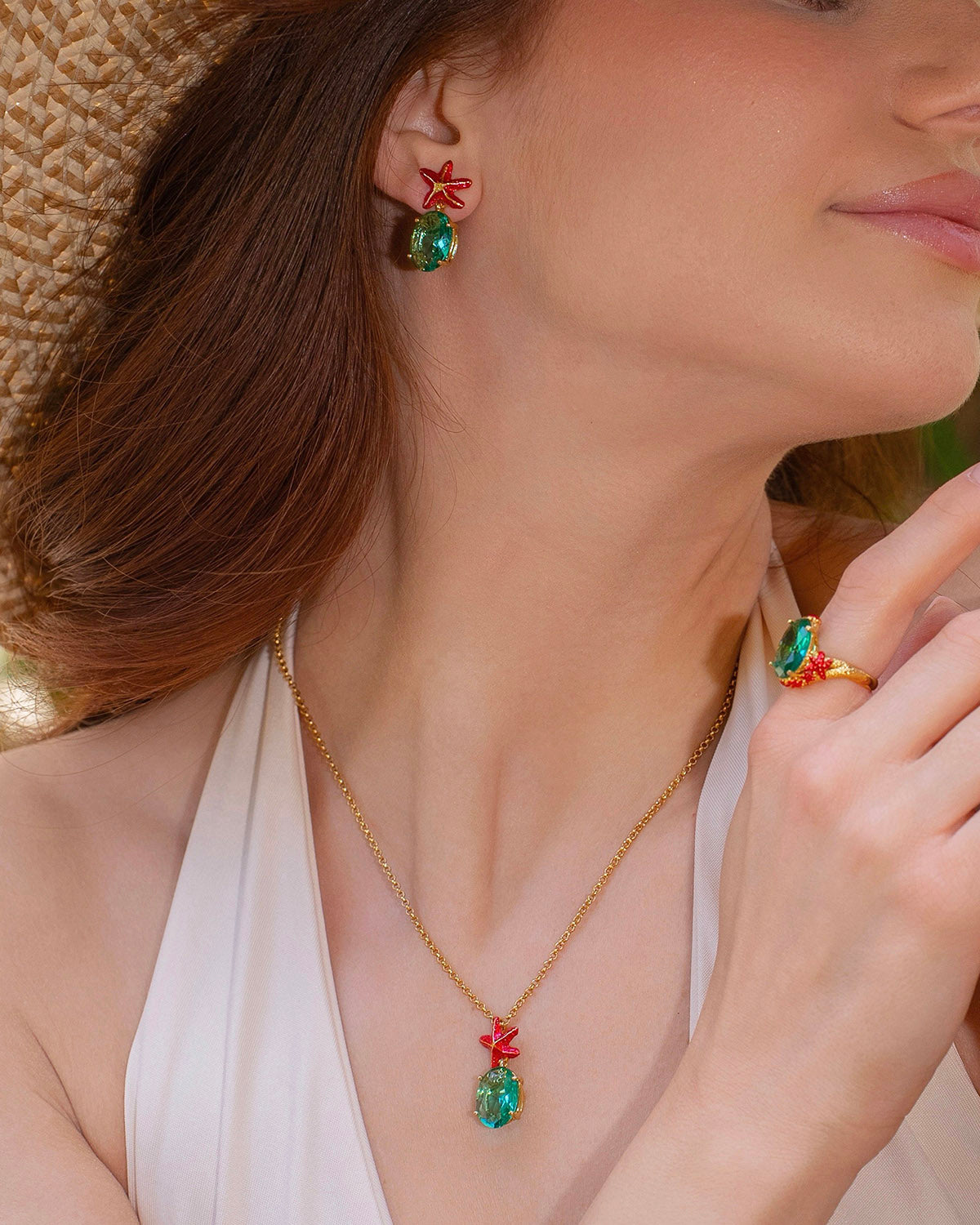 Starfish Gem Necklace