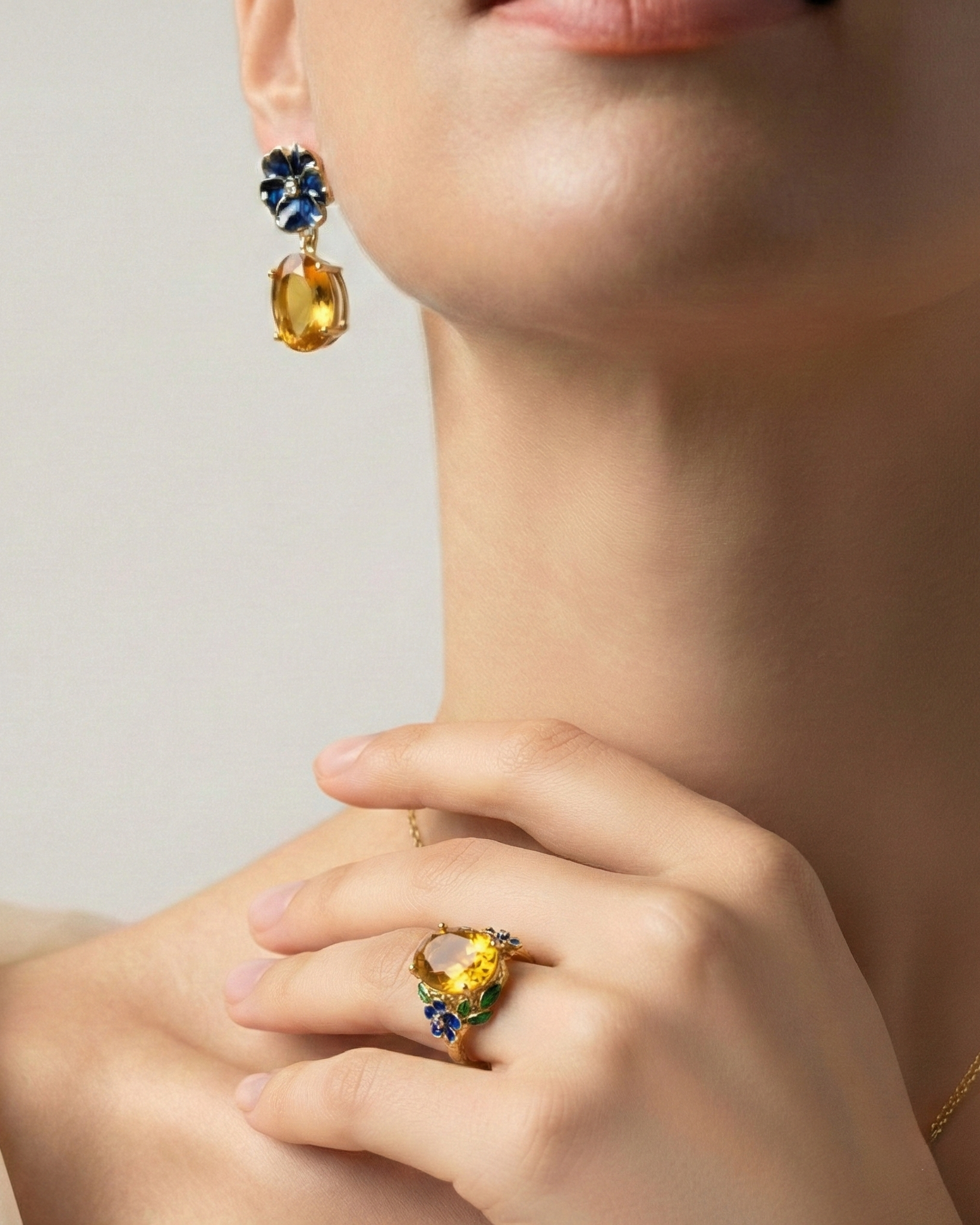 Gem Violet Earrings