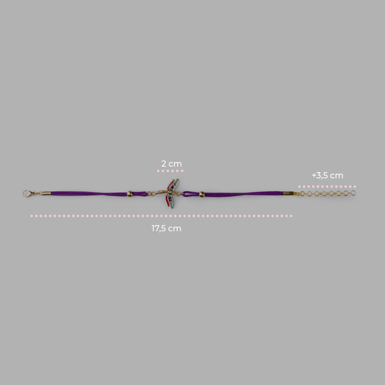 Armband Kordel Libelle