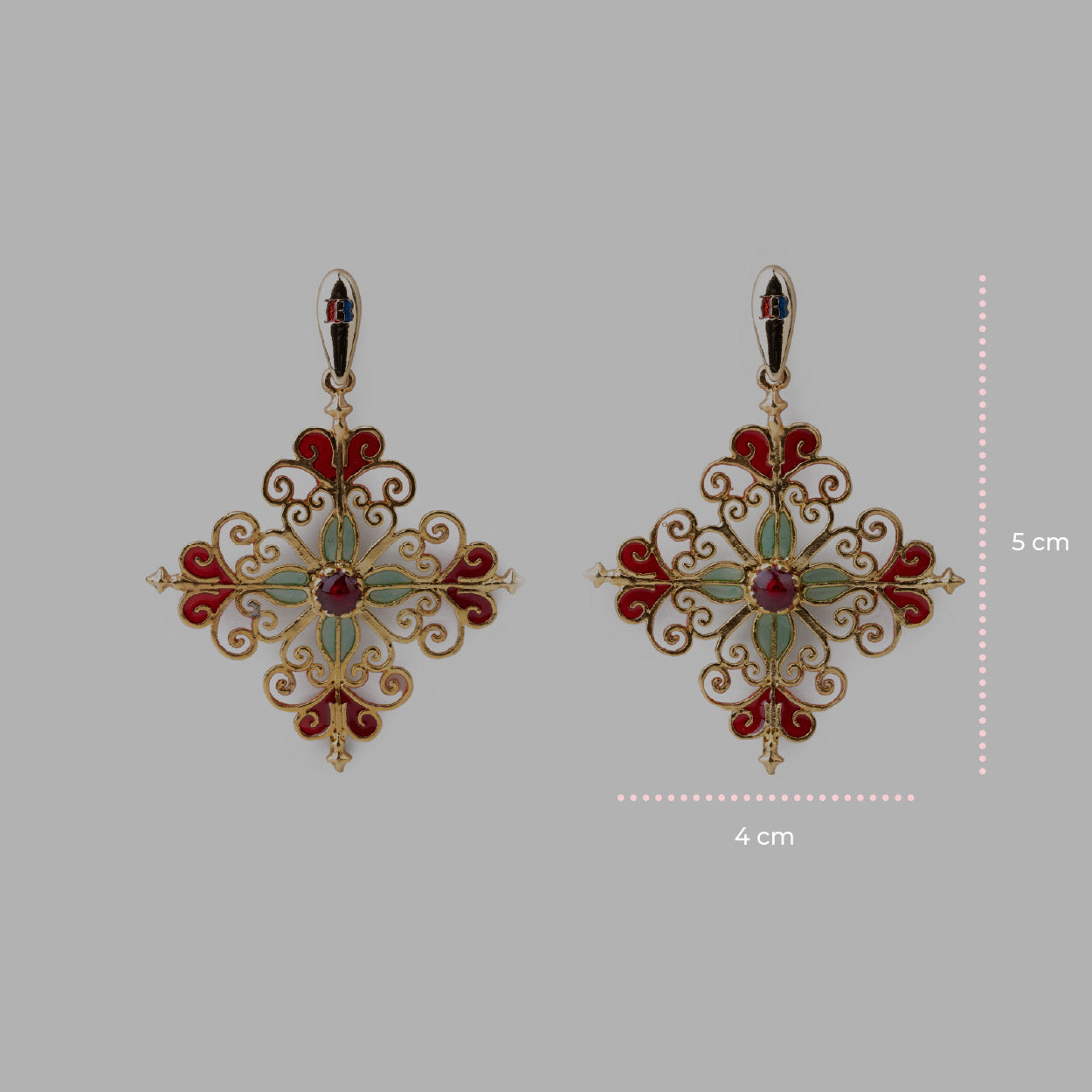 Pink Baroque Earrings
