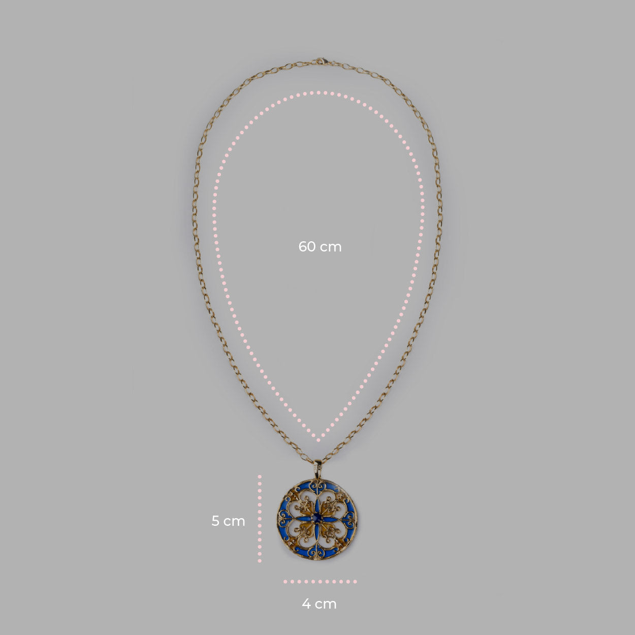 Blue Rosone Pendant
