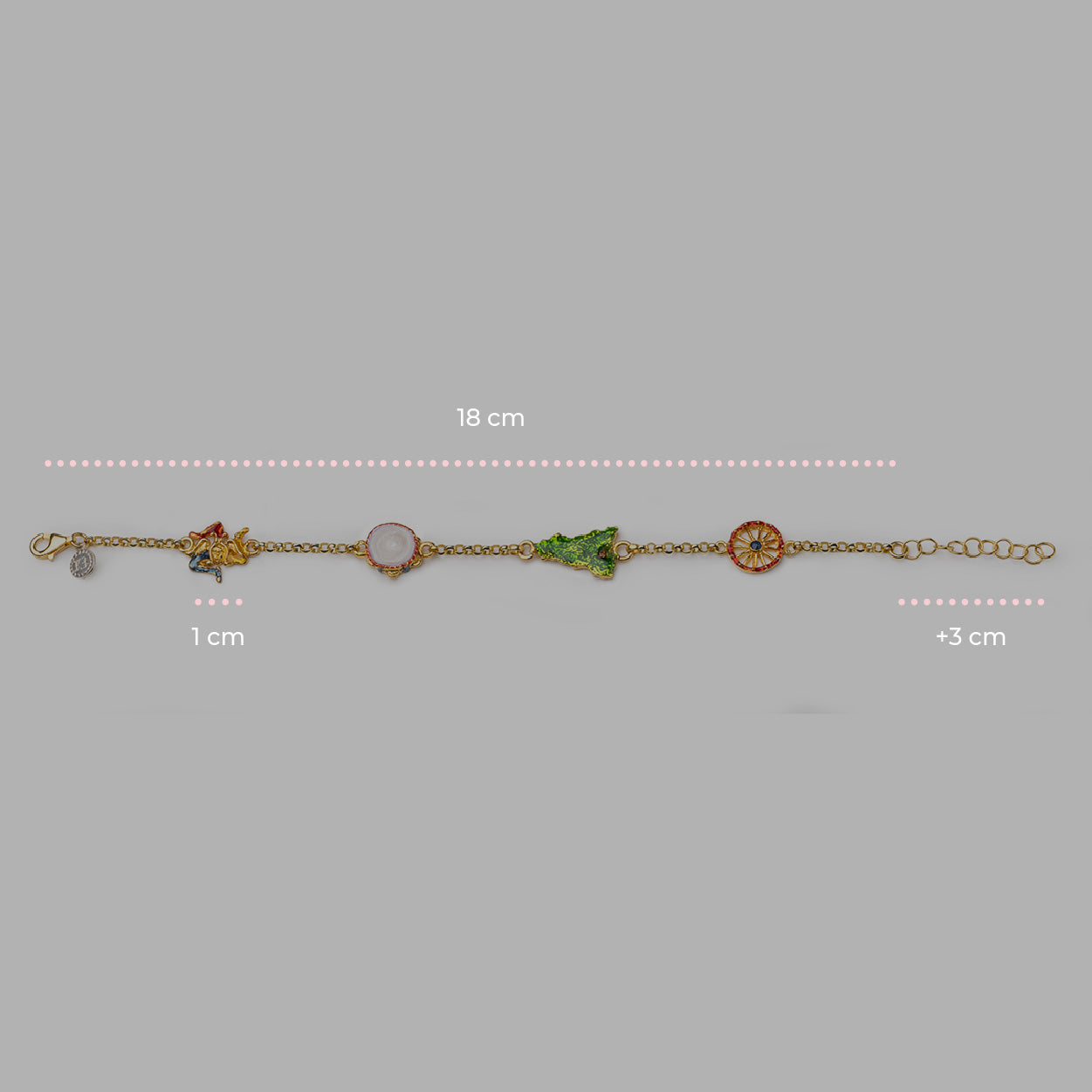 Rolò Armband 4 Symbole Sizilien