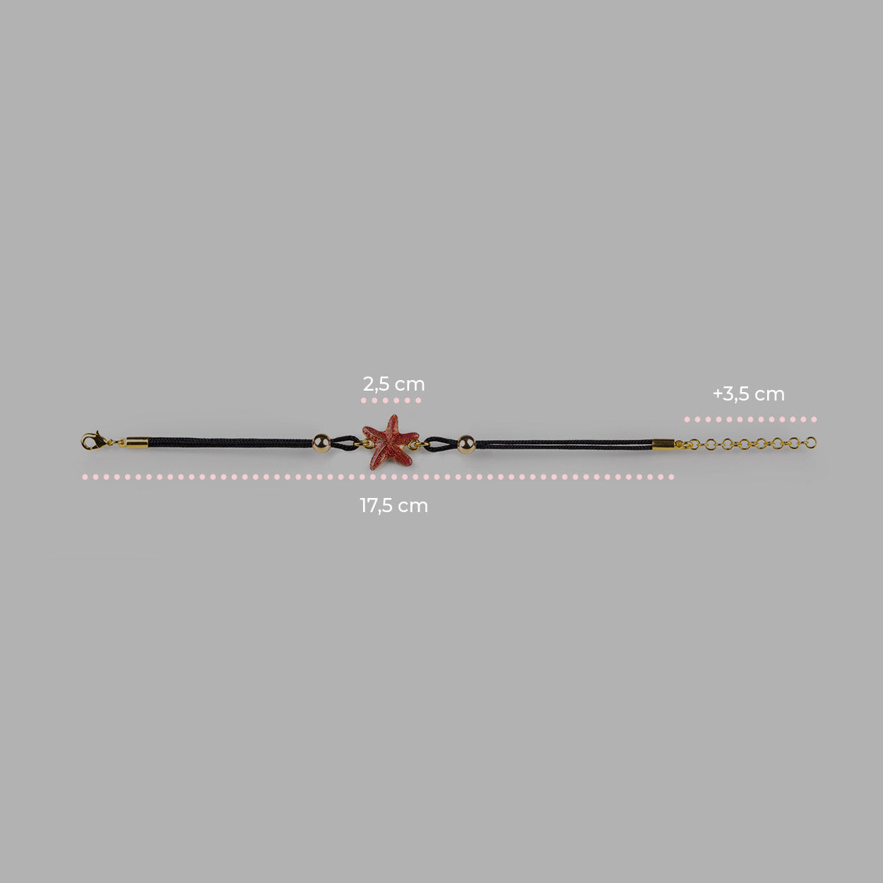 Red Starfish Cord Bracelet
