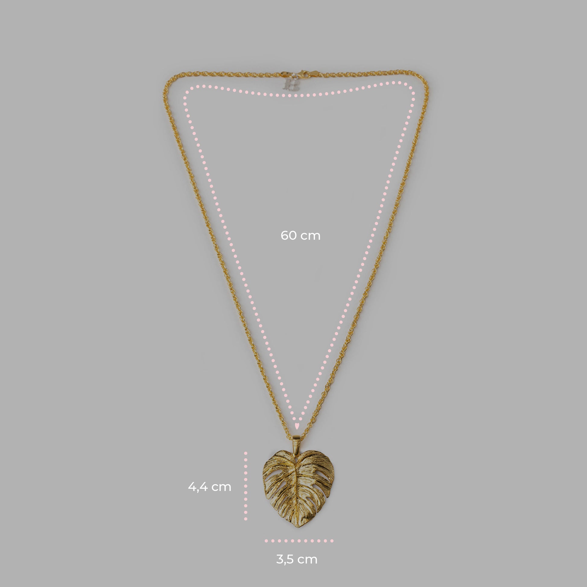 Gold Monstera Pendant