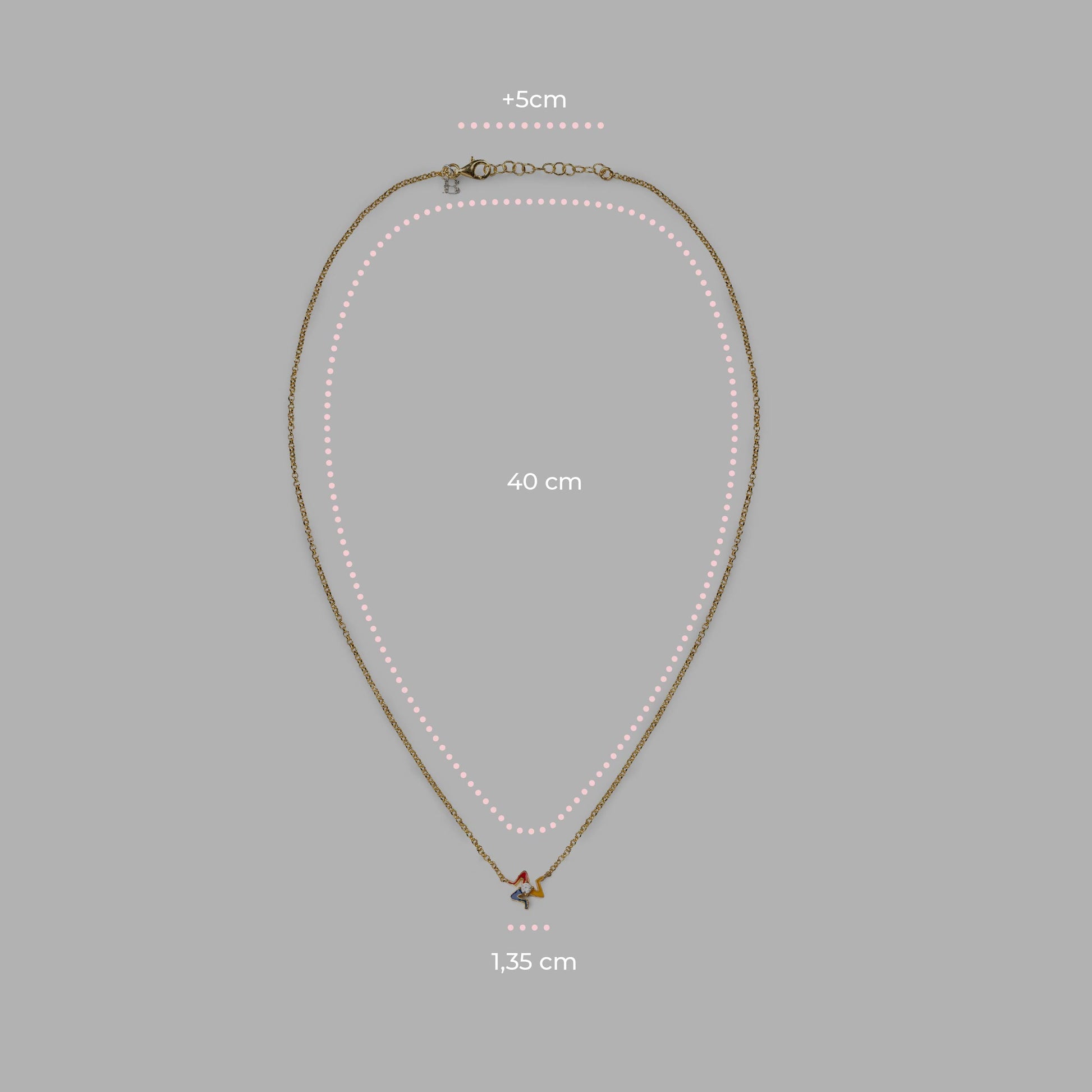 Mini Trinacria Gem Necklace