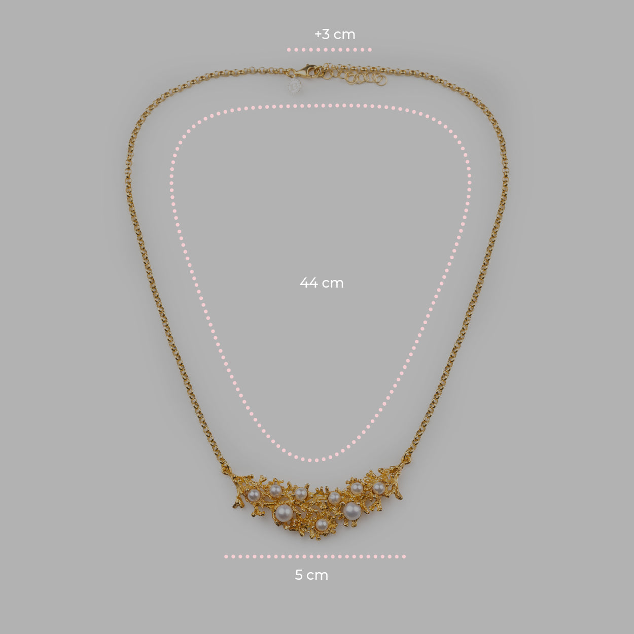 Gold Pearl Branch Mini Necklace